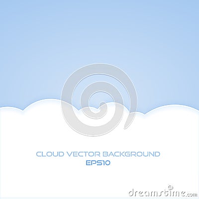 Vector bright cloud background Vector Illustration