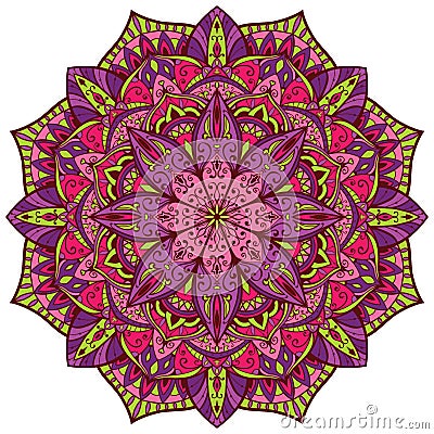 Vector, bright, colorful mandala. Vector Illustration