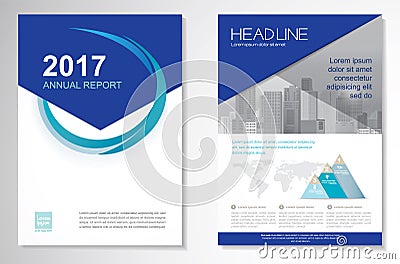 Vector Brochure Flyer design Layout template, size A4, Front page and back page, infographics. Easy to use and edit. Vector Illustration