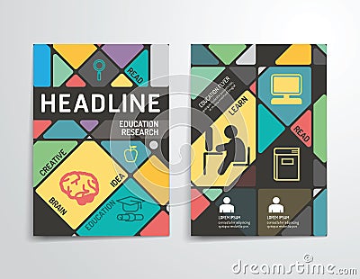 Vector brochure, flyer, magazine cover booklet poster design. Vector Illustration