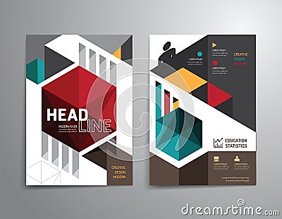 Vector brochure, flyer, magazine cover booklet poster design. Vector Illustration