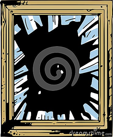 Vector broken window Vector Illustration