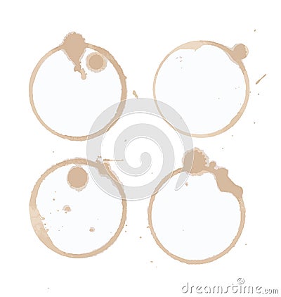 Vector brown coffee circles Vector Illustration