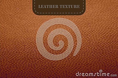 Vector brown leather texture. Realistic animal skin background. Luxury soft natural leather wallpaper. Reptile, crocodile skiin Vector Illustration