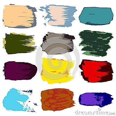 Vector brush stroke, stain paint acrylic, hand drawing abstract Vector Illustration