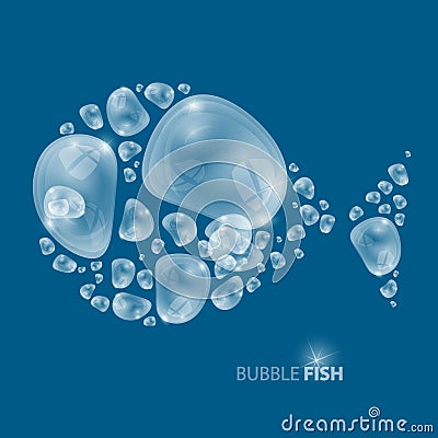 Vector Bubble Fish Vector Illustration