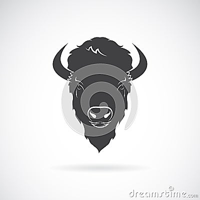 Vector of a buffalo head design on white background. Wild Animal Vector Illustration