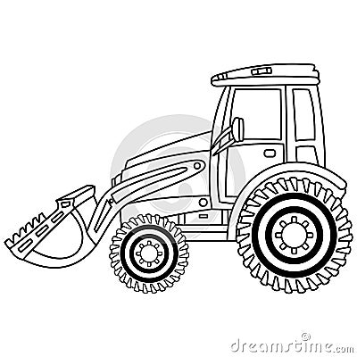 Vector Bulldozer. Bulldozer Vector Illustration. Vector Illustration