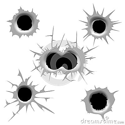 Vector bullet hole Vector Illustration