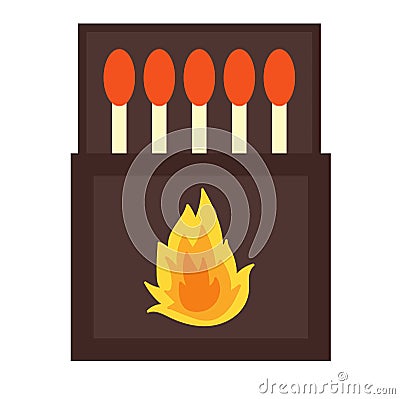 Vector burning matches sticks Vector Illustration