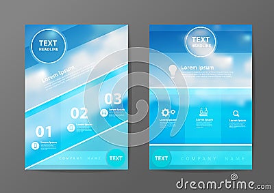 Vector business brochure flyer design layout template in A4 size Vector Illustration