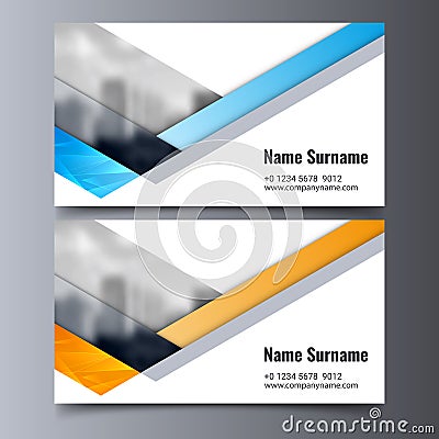 Vector business card template. Creative corporate identity layout. Vector Illustration