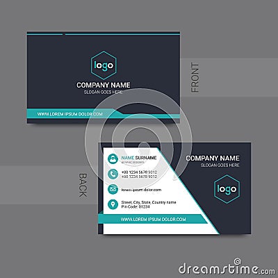 Vector Business cards and Modern Creative and Clean template. Vector Illustration