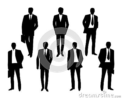 Vector business man silhouette Stock Photo