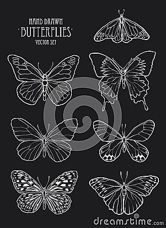 Vector butterflies set Vector Illustration