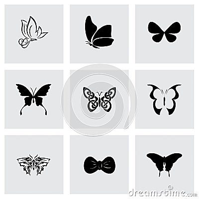 Vector butterfly icon set Vector Illustration