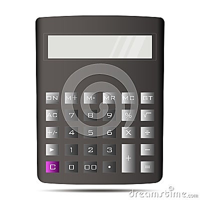 Vector Calculator Illustration. Finance Screen Vector Illustration