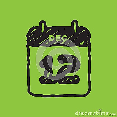 Vector calendar web icon office organizer business graphic paper plan appointment and pictogram reminder element for Vector Illustration