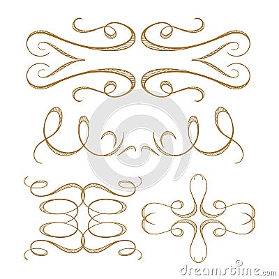 Vector calligraphy elements. Vector Illustration