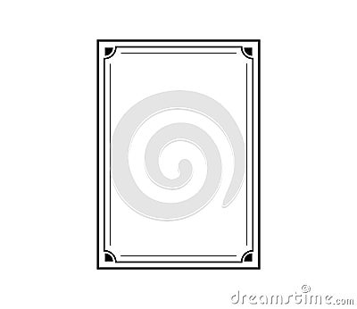 Vector calligraphy ornamental decorative frame isolated on white background Stock Photo