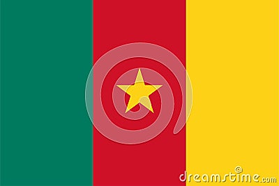 Cameroon Flag Stock Photo