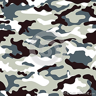 Vector camouflage pattern for clothing design. Trendy camouflage military pattern Vector Illustration