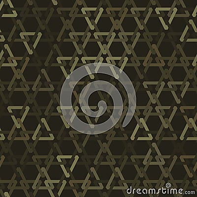 Vector camouflage seamless mesh pattern. Khaki camo design Vector Illustration