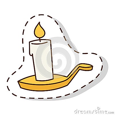 Vector candle isolated Vector Illustration