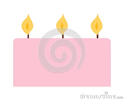 Vector candles set. Stock Photo