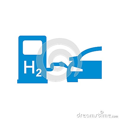 Vector car hydrogen station icon Stock Photo