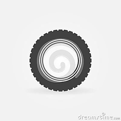 Vector car road tire icon or design element Vector Illustration