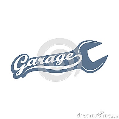 Car repair service monochrome logo Stock Photo