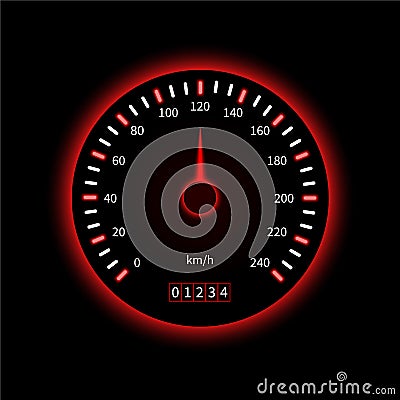 Vector car speedometer Vector Illustration