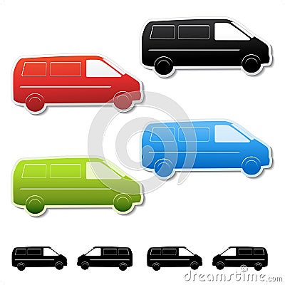 vector car stickers - gratis or free delivery Vector Illustration