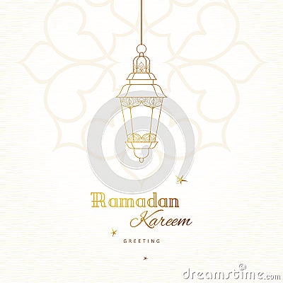 Vector card for Ramadan Kareem greeting. Vector Illustration