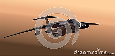 Vector cargo airplane Stock Photo