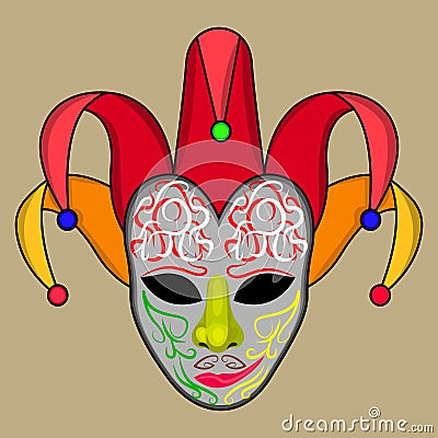 Vector - Carnival mask Vector illustration Cartoon Illustration