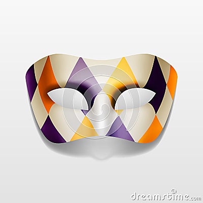 Vector Carnival Masquerade Party Mask Isolated Vector Illustration