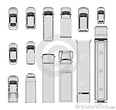 Vector cars top view. Vector Illustration