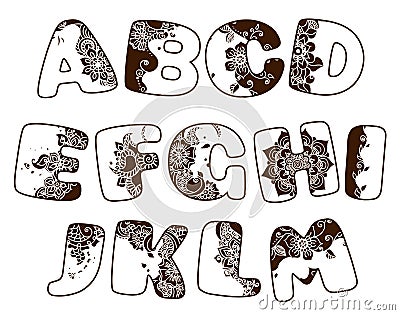 Vector cartoon alphabet Vector Illustration