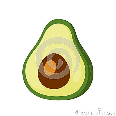 Vector cartoon avocado illustration icon design Vector Illustration