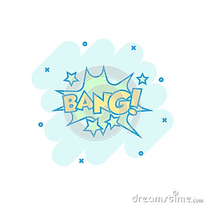 Vector cartoon bang comic sound effects icon in comic style. Sou Vector Illustration