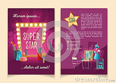 Vector brochure for advertising concert tours Vector Illustration