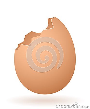 Vector cartoon broken egg Vector Illustration