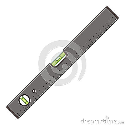 Vector Cartoon Building Level. Measurement Tool Vector Illustration