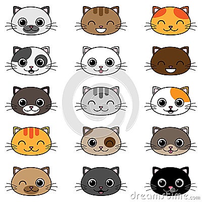 Vector cartoon cats Vector Illustration