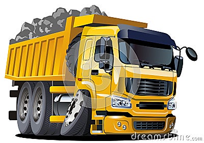 Vector Cartoon Dump Truck Royalty Free Stock Photography - Image: 22543357