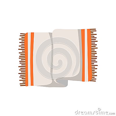 Vector cartoon isolated towel icon Vector Illustration