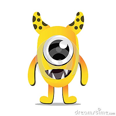 Cute monsters design mascot kawaii Vector Illustration