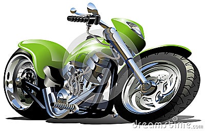 Vector Cartoon Motorcycle Stock Photo